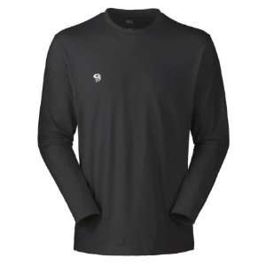   Mens Mountain Hardwear Logo T Shirt Long Sleeve Lava (M) Sports