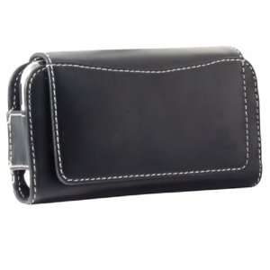   Leather Case for iPhone 3G/3GS   Black Cell Phones & Accessories