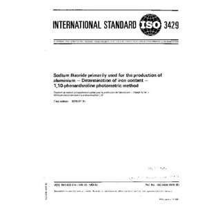  ISO 34291976, Sodium fluoride primarily used for the 