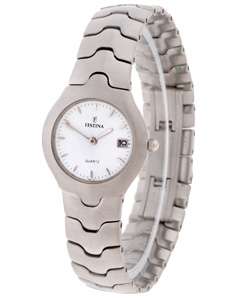 Festina Womens White Dial Stainless Steel Condor Watch  Overstock 