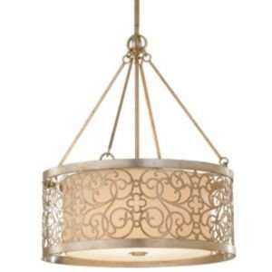   Drum Pendant by Murray Feiss  R237416 Finish Silver Leaf Patina Shade
