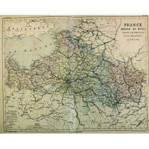  Dufour map of France   Northern Districts (1854) Office 