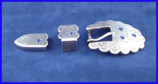 Western Rodeo 3/4 Bridle Crystal Flower Buckle Sets 2  