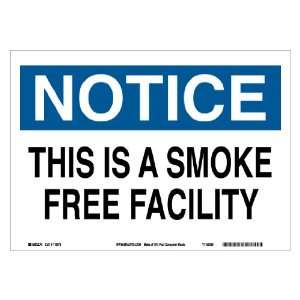   Sustainable Safety Sign, Legend Notice Notice This Is A Smoke Free