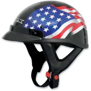  AFX FX 70 Half Motorcycle Helmet Freedom Black US Flag 