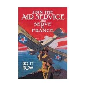  Join the Air Service and Serve in France 28x42 Giclee on 