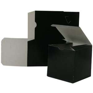  50 2 X 2 X 2 Glossy Black Favor Wedding Gift Boxes 