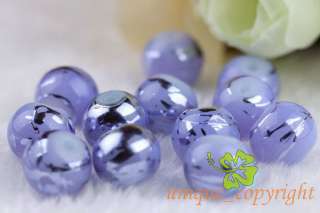 50 pcs Lilac LAMPWORK stained glass artists Round Beads 10mm CR119 