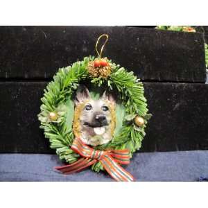  Holiday Buddies German Shepherd Wreath Ornament 