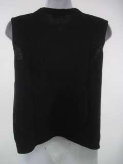 AUTH PRADA Black Cashmere Sleeveless Sweater Top Sz 38  