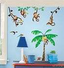   Monkey Business & Coconut Tree Wall Sticker Decals for kids room