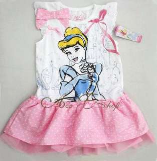 Girls 4 5 6 7 Princess Cinderella Fairy Summer Party Fancy Dress Tutu 