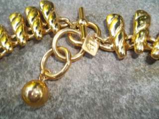 Vintage Anne Klein Heavy Chunky Gold Necklace  