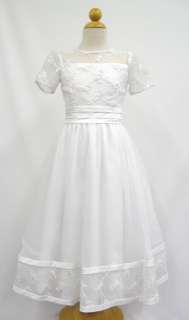   1st Communion Christening Dress white size 6 7 10 Formal dress church