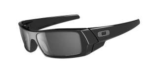 Oakley Mens Sunglasses Gascan Polished Black Frame w Grey POLARIZED 