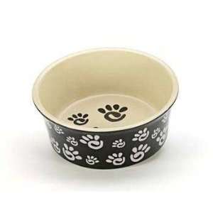    Top Quality Ceramic Paw Print Wide Rim Dog Dish 5 Pet Supplies