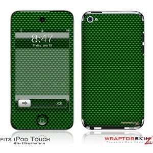  iPod Touch 4G Skin   Carbon Fiber Green by WraptorSkinz 