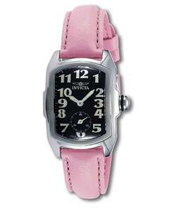 Invicta Womens Baby Lupah Pink Leather Watch  Overstock