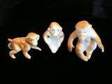 Japanese Bone China miniture monkey family set  