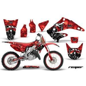   Racing Honda Cr250 Mx Dirt Bike Graphic Kit   1995 2008: Reaper: Red