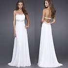 long white prom dress  