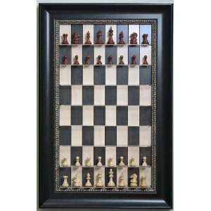  Straight Up Chess   Black Maple Chessboard with Black Deep 