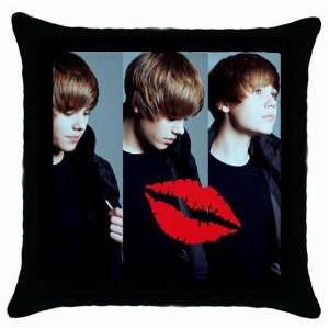 Kiss Justin Bieber Collectible Photo Throw Pillow Case  