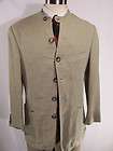 Armani Collezioni Mens Beige 6 Button Linen Nehru Jacket Blazer size 