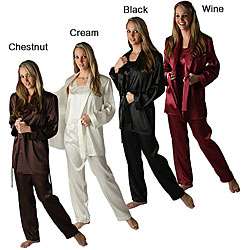 Mystic Clothing Womens 4 piece Satin Pajama Set  Overstock