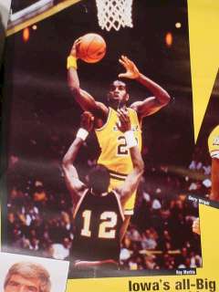   Hawkeyes 1986 1987 Football Basketball Double sided Schedule Poster