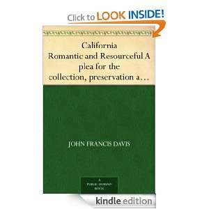   to Pacific coast history John Francis Davis  Kindle Store