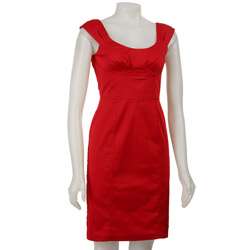 Maggy London Womens Red Scoop neck Sheath Dress  Overstock