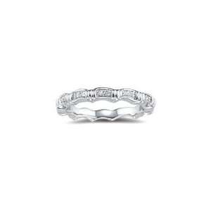  0.05 Ct Diamond Ring in 18K White Gold 9.0 Jewelry