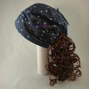 New Baby Girls kids Long Curly Hair Cap Little Wig XING  