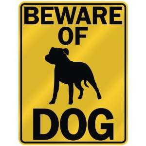  BEWARE OF  STAFFORDSHIRE BULL TERRIER  PARKING SIGN DOG 