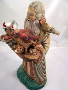   13 Hand Carved Hand Painted Russian Noahs Ark Wood Statue Figure RARE