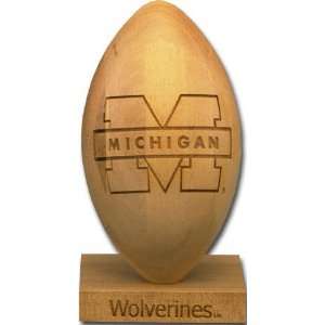Michigan Wolverines Split 5/8 Scale Laser Engraved Wood Football 
