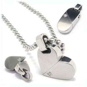  316L Stainless Steel Transformer Heart Pendant Necklace 