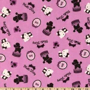   Hello Kitty Flannel Lilac Fabric By The Yard: Arts, Crafts & Sewing