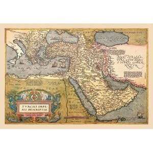  Vintage Art Map of The Middle East   09104 5