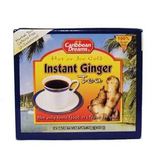 Caribbean Dreams Instant Ginger Tea Un Sweetened 14 Sachets  