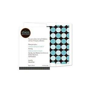    Aqua Dots Invitation Graduation Invitations