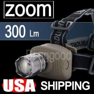 300LM 5W Zoom CREE LED Head FlashLight TORCH Headlamp  