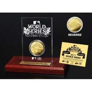 2011 World Series Dueling Logo Gold Desk Top Acrylic  