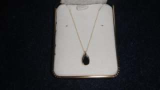 LOVELY ONYX AND DIAMOND CHIP 14K GOLD NECKLACE AND EARRING SET. SET 