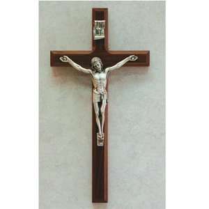   10 Beveled Walnut Hanging Wall Crucifix New Gift Wood