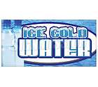 ICE COLD WATER Concession Decal bottled menu sign cart trailer stand 