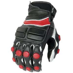   2X Red/Black/White Reactor 2.0 Motorcycle Glove 