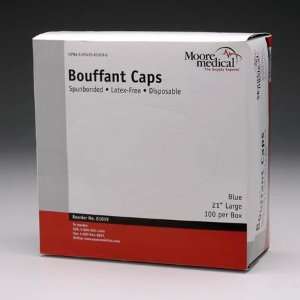  Moore Medical Bouffant Caps 24 Blue   Box of 100 Health 