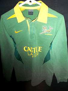 MENS S RUGBY UNION VTG!!! SOUTH AFRICA AUTHENTIC NIKE JERSEY GC 